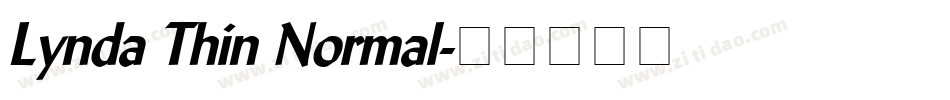 Lynda Thin Normal字体转换